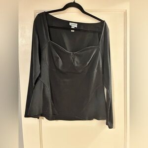 Future Collective Reese Blustein Black Long Sleeve Blouse